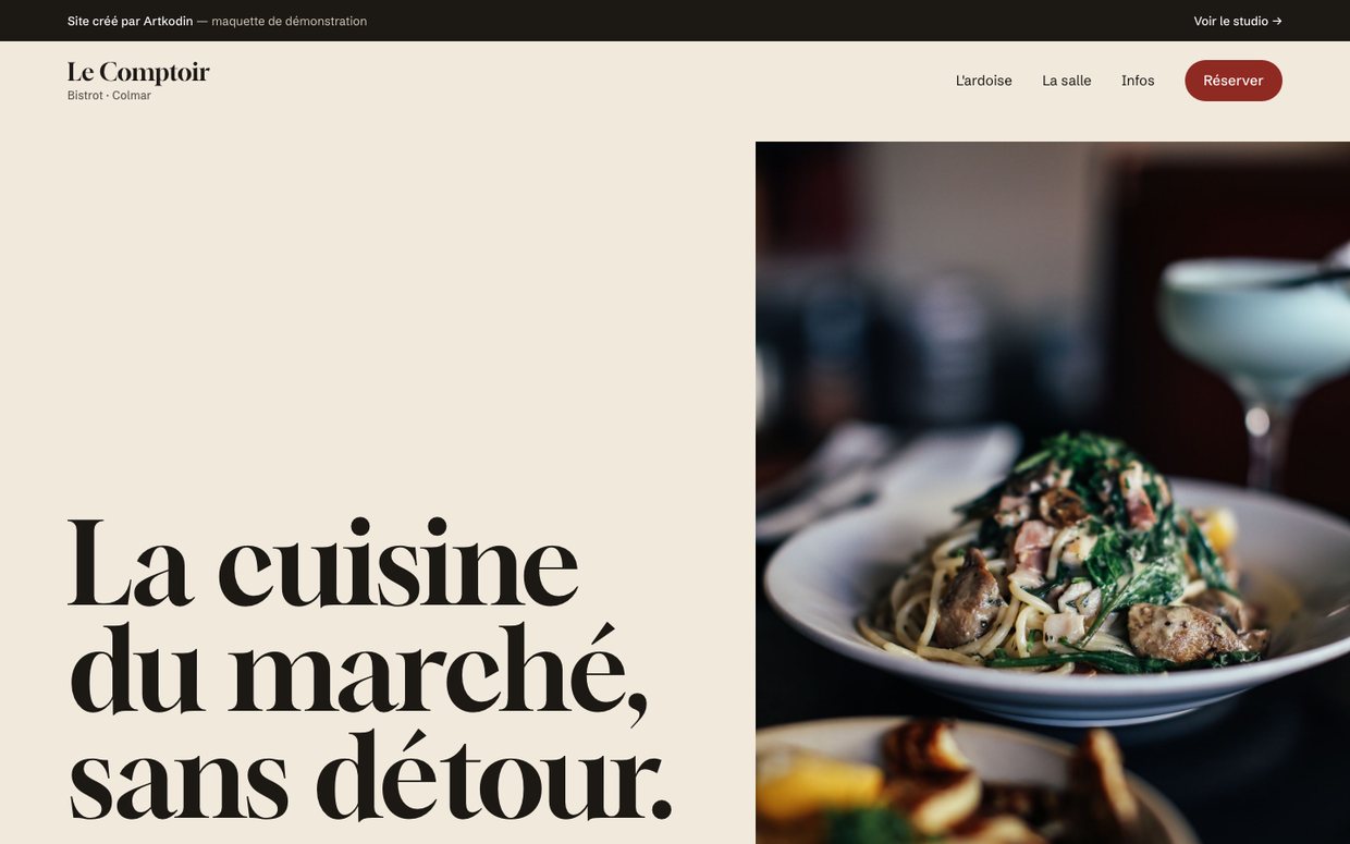 Site du bistrot Le Comptoir